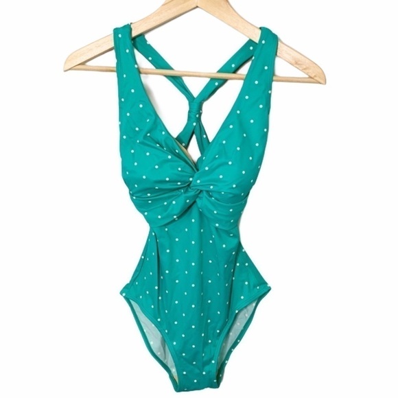LL Bean Polka Dot One-Piece Swimsuit - Picture 1 of 6